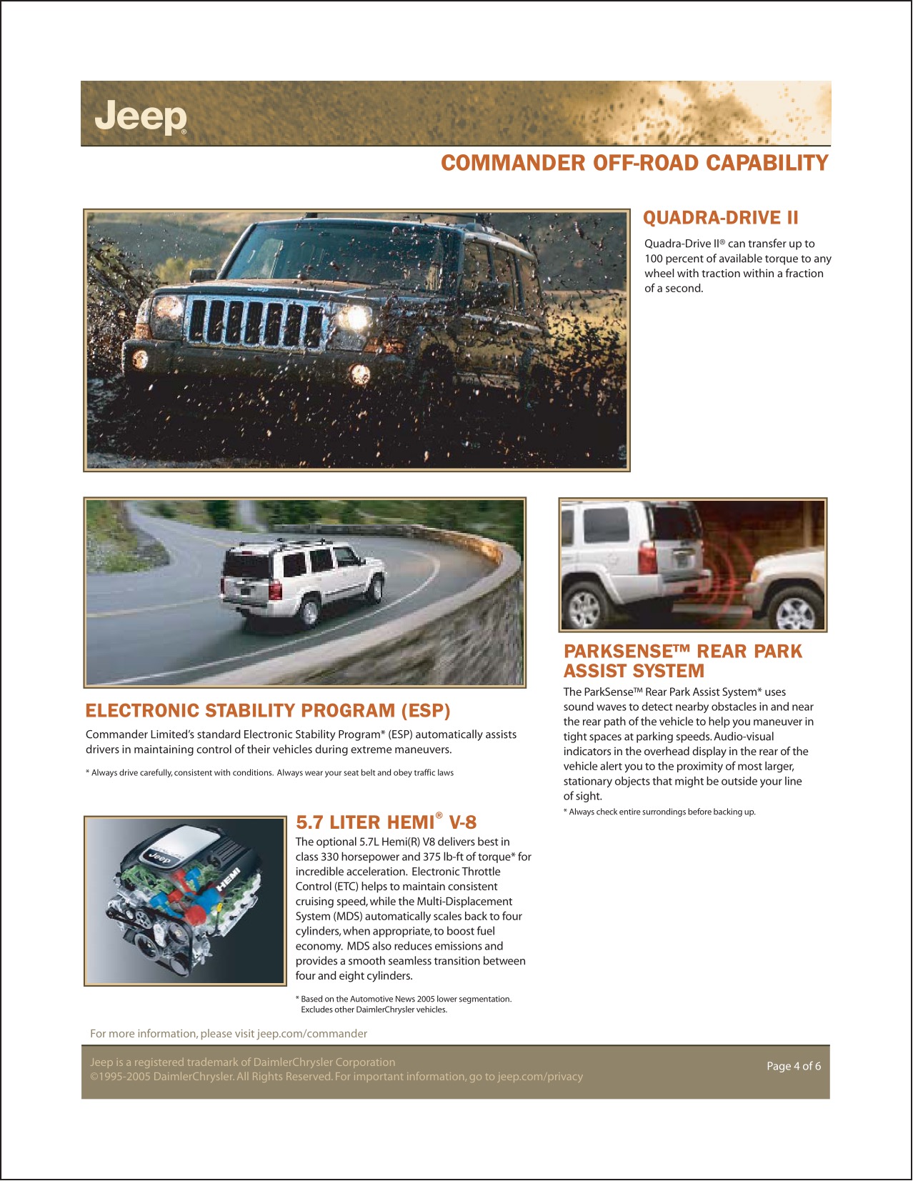 2006 Jeep Commander Brochure Page 1